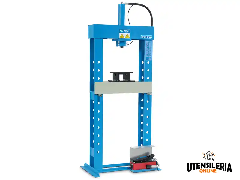 Affare Pressa idraulica OMCN 155 IP con pompa idropneumatica a pedale, 15 ton