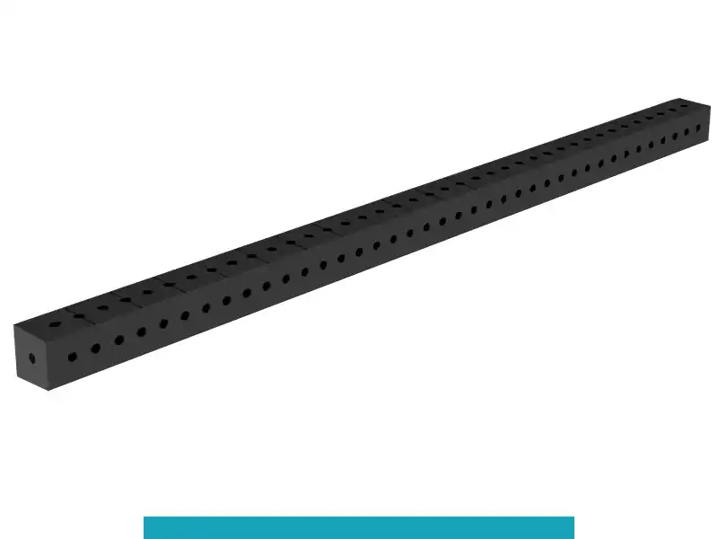 Blocco di collegamento 2000x100x100mm SteelEco GPPH, spessore 8mm, fori 16mm griglia 50x50mm Compra Adesso