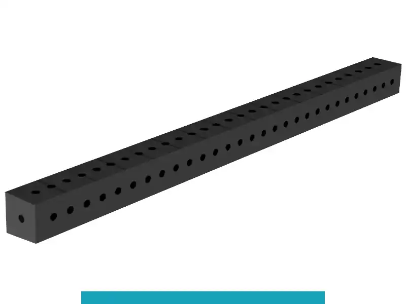 Blocco di collegamento 1500x100x100mm SteelEco GPPH, spessore 8mm, fori 16mm griglia 50x50mm Occasione Imperdibile