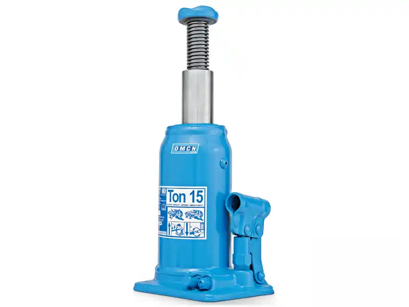 Sollevatore idraulico a bottiglia OMCN 128, alzata 515mm portata 15000 Kg Ultima Occasione