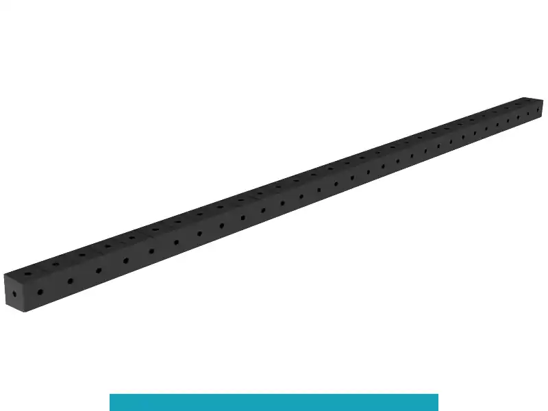 Reso Gratuito Blocco di collegamento 3000x100x100mm SteelEco GPPH, spessore 8mm, fori 16mm griglia diagonale