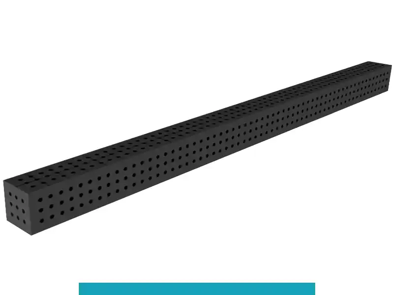 Pagamento Sicuro Blocco di collegamento 3000x200x200mm SteelEco GPPH, spessore 8mm, fori 16mm griglia 50x50mm
