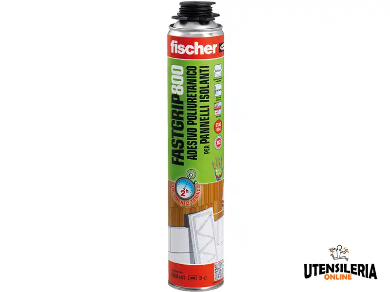 Adesivo Fischer con pistola FASTGRIP 800 ml grigio chiaro per pannelli isolanti (12pz) Popolare