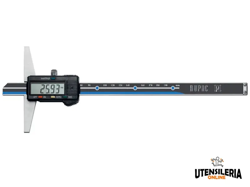 Professionale Calibro Rupac digitale IP40 in acciaio INOX per profondità, misura fino a 500mm