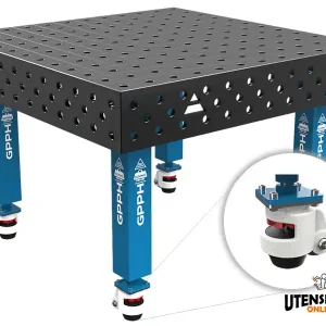 Acquista Ora Banco per saldatura con ruote SteelMax GPPH in acciaio rinforzato 1,2x1,2mt fori 28mm