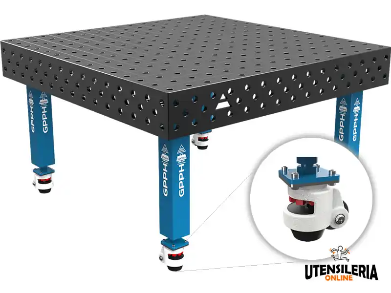 Scelto Dai Clienti Banco per saldatura con ruote SteelMax GPPH in acciaio rinforzato 1,5x1,48mt fori 28mm