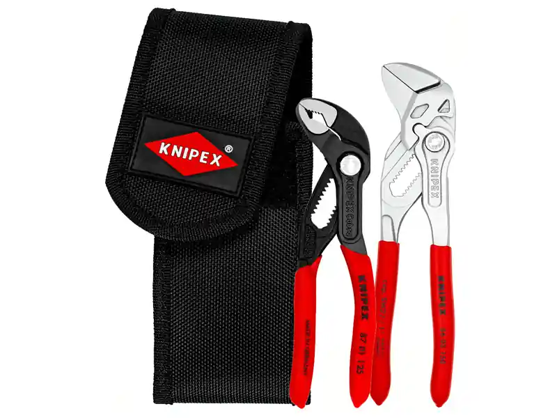 Knipex set pinza regolabile Cobra 125mm e pinza chiave 150mm in marsupio da cintura Novità