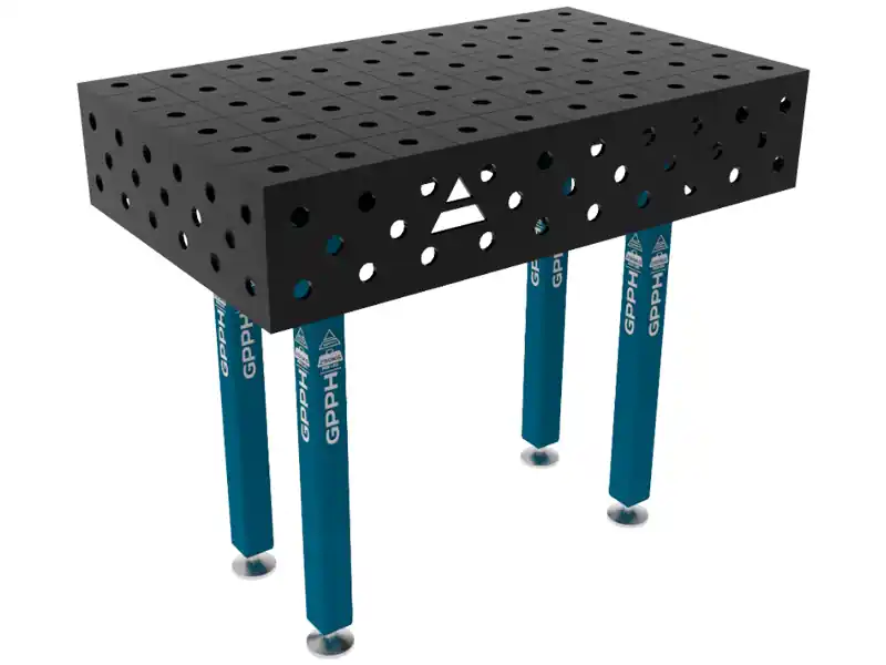 Quantità Limitata Banco per saldatura SteelEco GPPH 1x0,6mt spessore 8mm, fori 16mm griglia 100x100mm