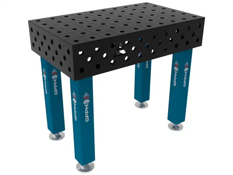 Banco per saldatura SteelMax GPPH in acciaio rinforzato 1x0,6mt fori 28mm Popolare