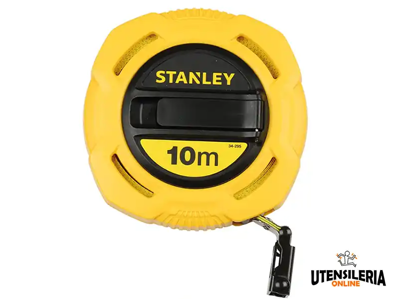 Rotella metrica Stanley 10 metri x 12,7mm con nastro in fibra di vetro e gancio Miglior Prezzo