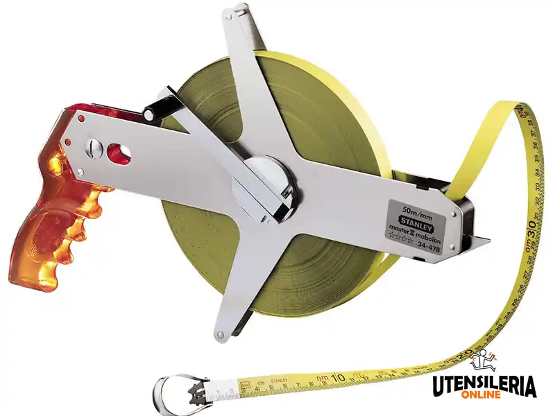 Subito Disponibile Rotella metrica Master II Stanley 50 metri x 12,7mm con nastro in acciaio Mabolon