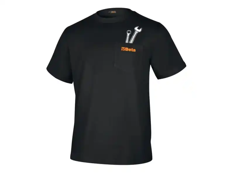 T-shirt da lavoro a maniche corte Beta 7548T in cotone, nero (tg. XS-S) Compra Oggi Stesso