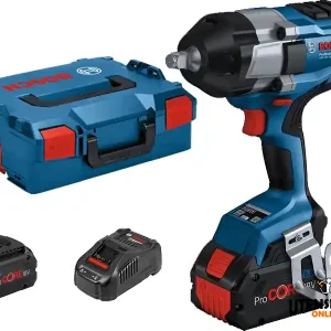Bosch avvitatore massa battente GDS 18V-1000 C con 2 batterie 8.0Ah e valigetta Pagamento Sicuro
