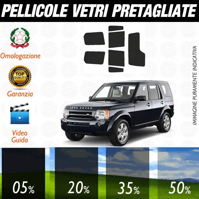 Offerta Del Giorno Land Rover Discovery dal 2004 al 2009 Pellicole Oscuramento Vetri Auto Pre Tagliate a Misura