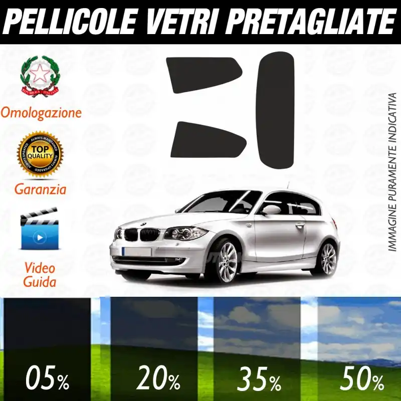 Bmw Serie 1 3p dal 2004 al 2012 Pellicole Oscuramento Vetri Auto Pre Tagliate a Misura Compra Adesso