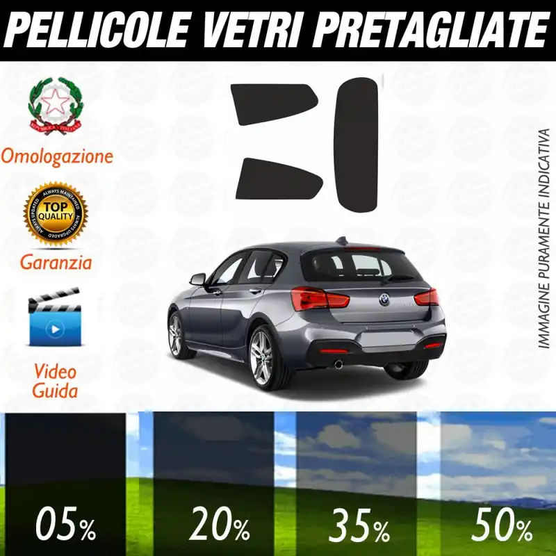 Bmw Serie 1 3p dal 2012 ad OGGI Pellicole Oscuramento Vetri Auto Pre Tagliate a Misura Novità