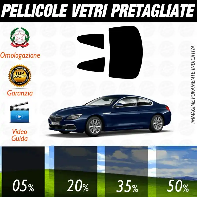 Bmw Serie 6 Coupè dal 2011 ad OGGI Pellicole Oscuramento Vetri Posteriori Auto Pre Tagliate a Misura Direttamente Dal Produttore