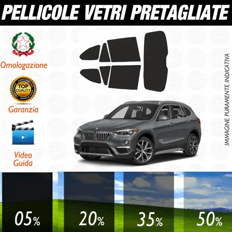 Bmw X1 dal 2015 al 2022 Pellicole Oscuramento Vetri Posteriori Auto Pre Tagliate a Misura A Buon Prezzo
