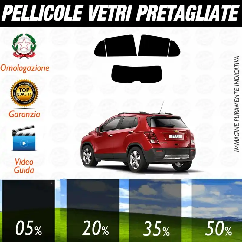 Non Perdere Chevrolet Trax dal 2013 ad OGGI Pellicole Oscuramento Vetri Posteriori Auto Pre Tagliate a Misura