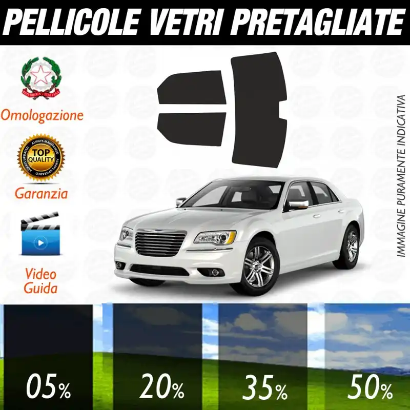 Chrysler 300 C Berlina dal 2011 ad OGGI Pellicole Oscuramento Vetri Posteriori Auto Pre Tagliate a Misura Solo Oggi