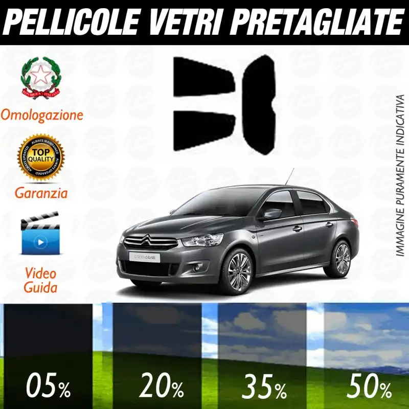 Più Venduto Citroen C Elysee dal 2013 ad OGGI Pellicole Oscuramento Vetri Posteriori Auto Pre Tagliate a Misura