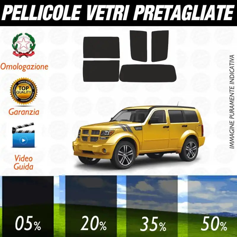 Occasione Imperdibile Dodge Nitro dal 2007 ad OGGI Pellicole Oscuramento Vetri Posteriori Auto Pre Tagliate a Misura