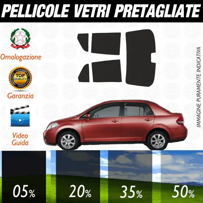 Prezzo Basso Dodge Trazo Berlina dal 2004 al 2012 Pellicole Oscuramento Vetri Posteriori Auto Pre Tagliate a Misura