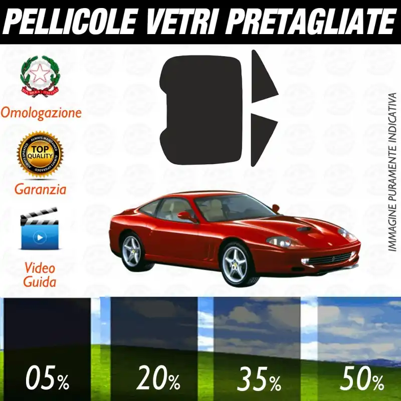 Ordina Subito Ferrari 550 Maranello dal 1996 al 2001 Pellicole Oscuramento Vetri Posteriori Auto Pre Tagliate a Misura