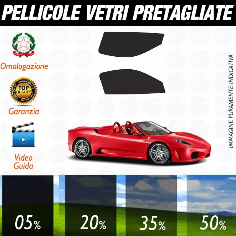 A Buon Prezzo Ferrari F430 Spider dal 2007 ad OGGI Pellicole Oscuramento Vetri Anteriori Auto Pre Tagliate a Misura