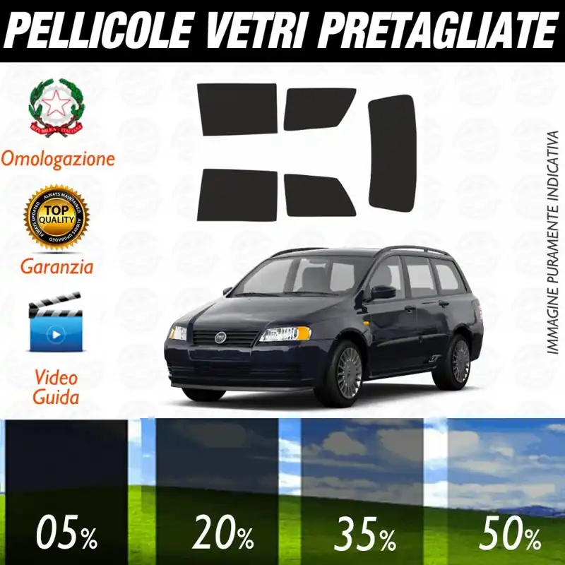 Prezzo Di Fabbrica Fiat Stilo Sw dal 2003 al 2006 Pellicole Oscuramento Vetri Posteriori Auto Pre Tagliate a Misura