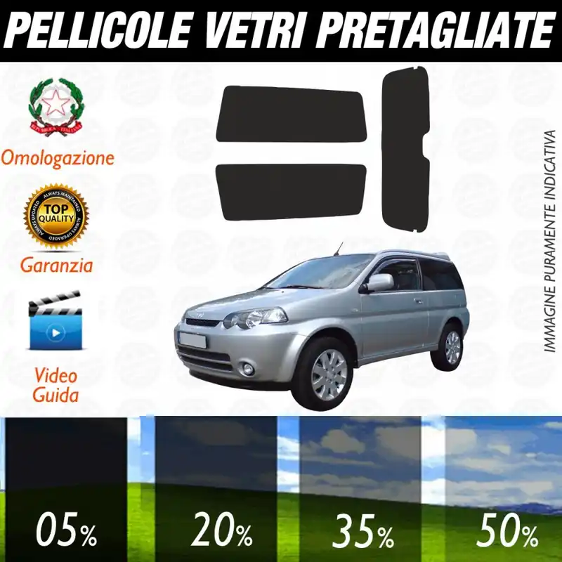Honda Hr-v dal 2000 al 2006 Pellicole Oscuramento Vetri Posteriori Auto Pre Tagliate a Misura Solo Oggi