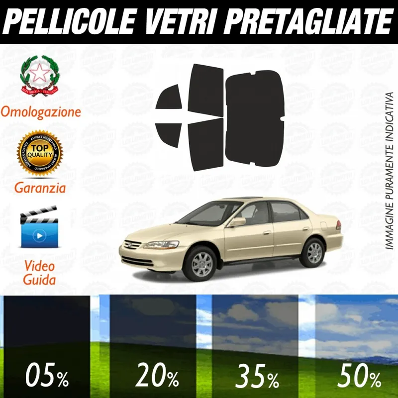 Promozione Honda Accord 5P dal 2000 al 2003 Pellicole Oscuramento Vetri Posteriori Auto Pre Tagliate a Misura