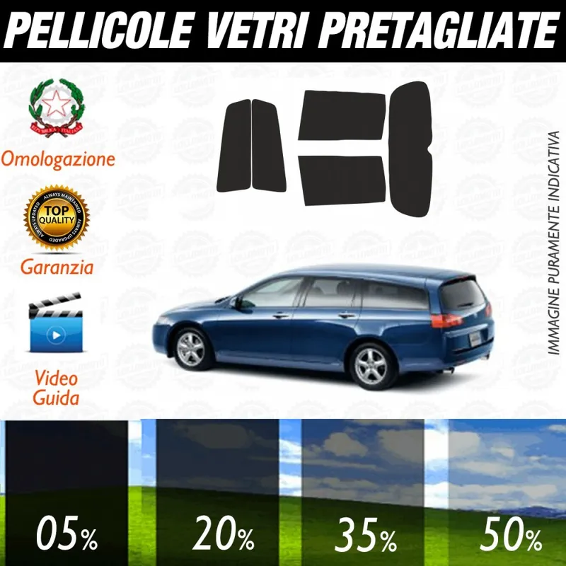 Honda Accord Sw dal 2003 al 2006 Pellicole Oscuramento Vetri Posteriori Auto Pre Tagliate a Misura Non Perdere
