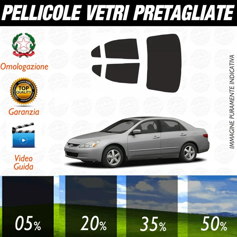 Più Venduto Honda Accord Berlina dal 2003 al 2007 Pellicole Oscuramento Vetri Posteriori Auto Pre Tagliate a Misura