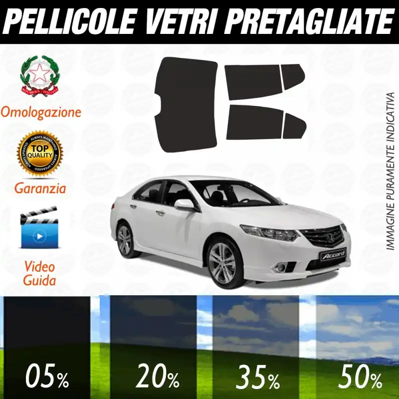 A Buon Prezzo Honda Accord Berlina dal 2009 al 2011 Pellicole Oscuramento Vetri Posteriori Auto Pre Tagliate a Misura