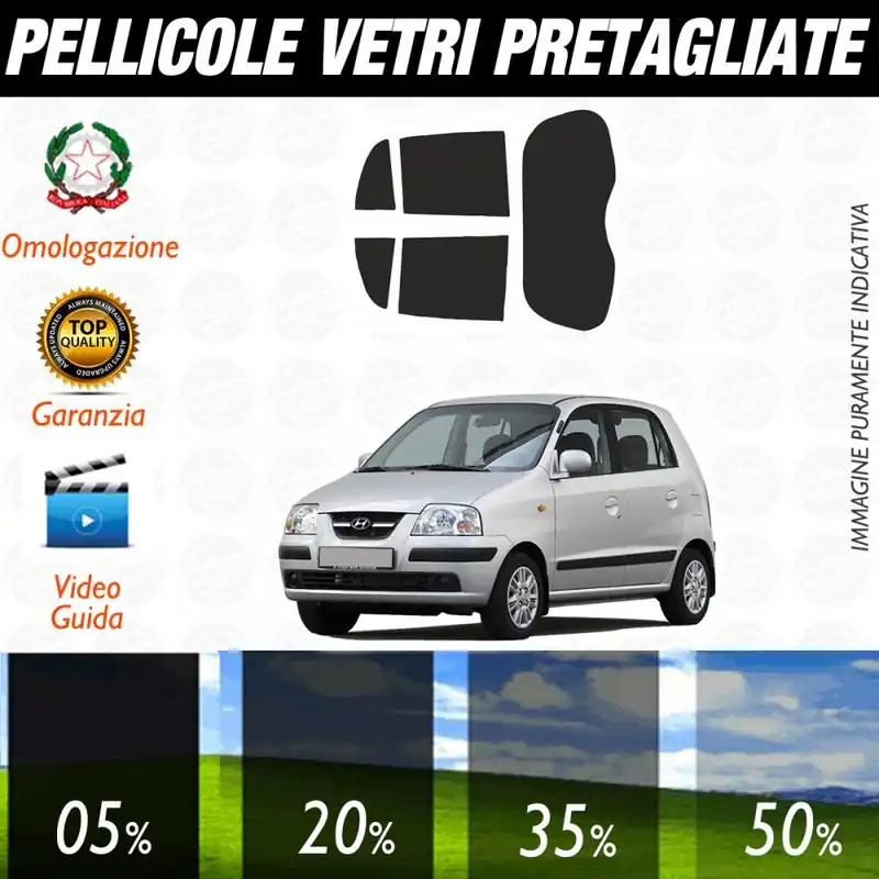 Miglior Prezzo Hyundai Atos 5P dal 2003 al 2006 Pellicole Oscuramento Vetri Posteriori Auto Pre Tagliate a Misura