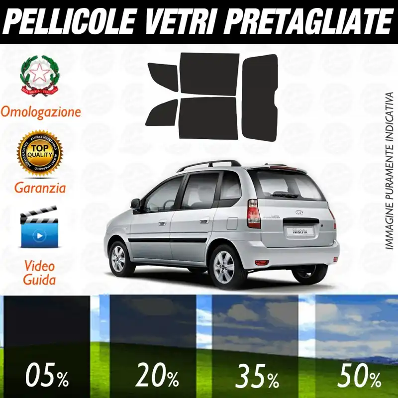 Quantità Limitata Hyundai Matrix 5P dal 2002 al 2007 Pellicole Oscuramento Vetri Posteriori Auto Pre Tagliate a Misura
