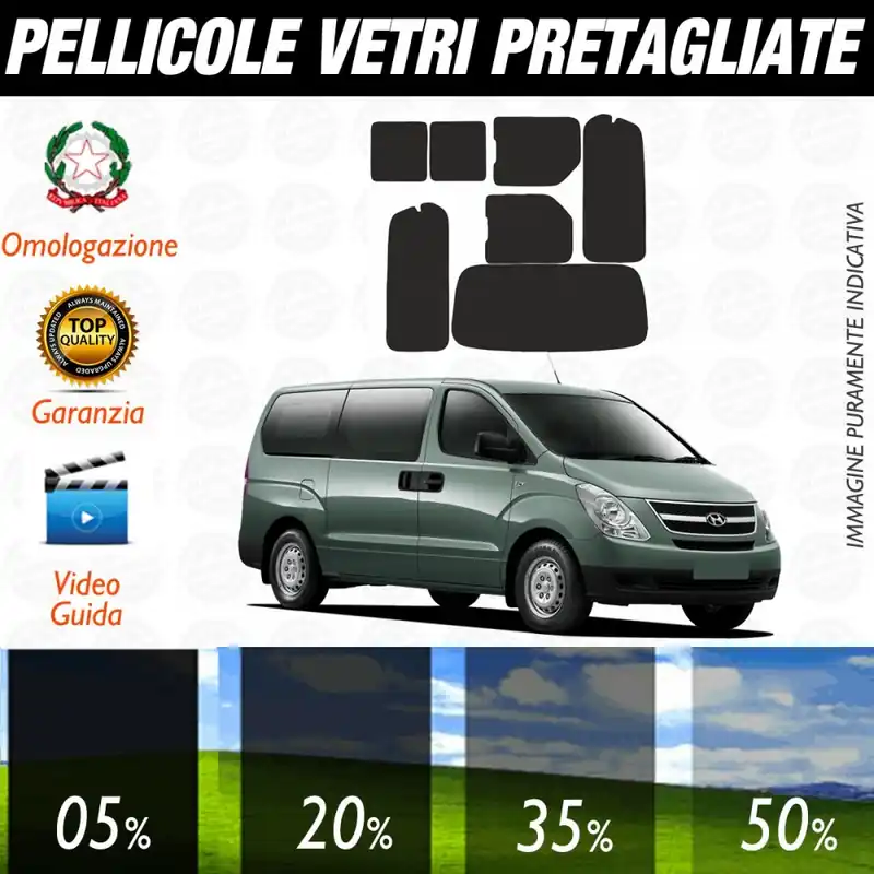 Hyundai Satellite 2 dal 2008 ad OGGI Pellicole Oscuramento Vetri Posteriori Auto Pre Tagliate a Misura Nuova Collezione
