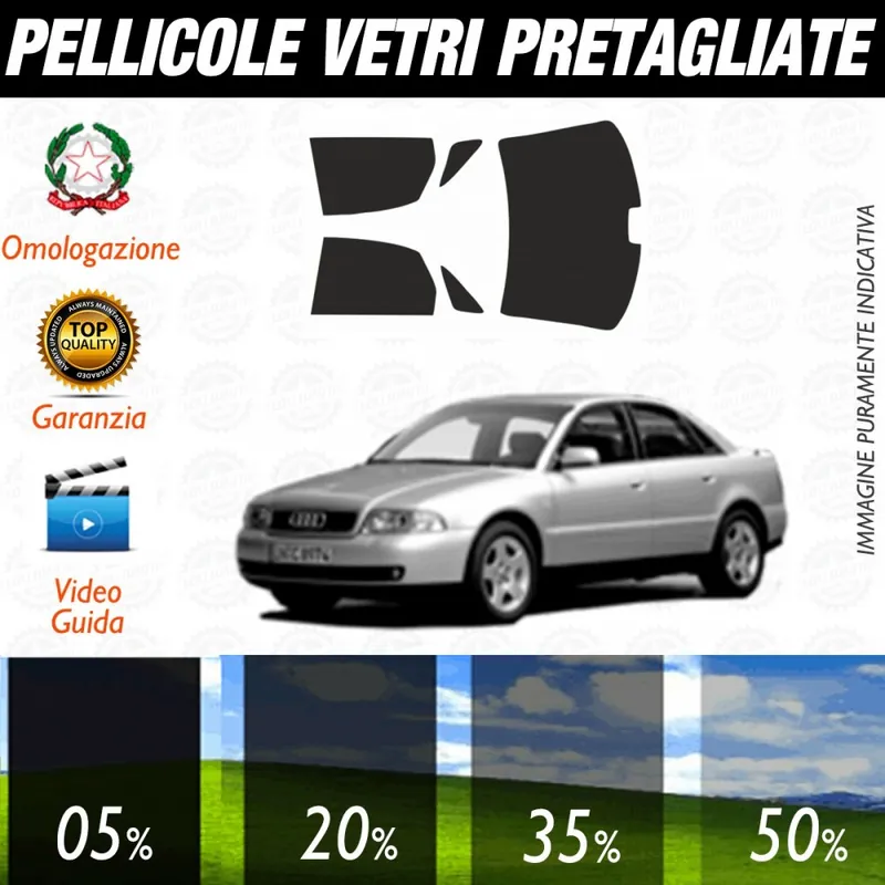 Super Prezzo Audi A4 Berlina dal 1994 al 2000 Pellicole Oscuramento Vetri Auto Pre Tagliate a Misura Posteriore Post