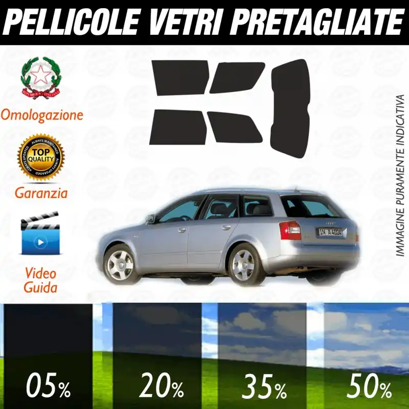 Audi A4 Avant dal 1995 al 2001 Pellicole Oscuramento Vetri Auto Pre Tagliate a Misura Sconto