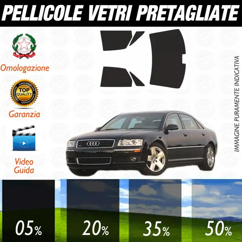 Audi A8 dal 1994 al 2005 Pellicole Oscuramento Vetri Auto Pre Tagliate a Misura Compra Online