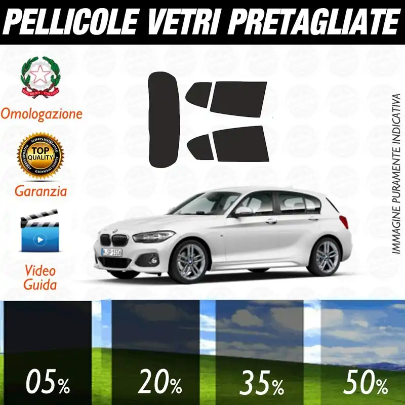 Novità Bmw Serie 1 5p dal 2011 aI 2019 Pellicole Oscuramento Vetri Auto Pre Tagliate a Misura
