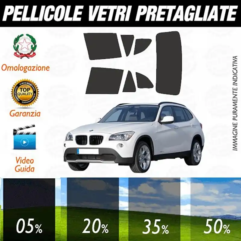 Bmw X1 dal 2009 al 2015 Pellicole Oscuramento Vetri Auto Pre Tagliate a Misura Nuovo Arrivo