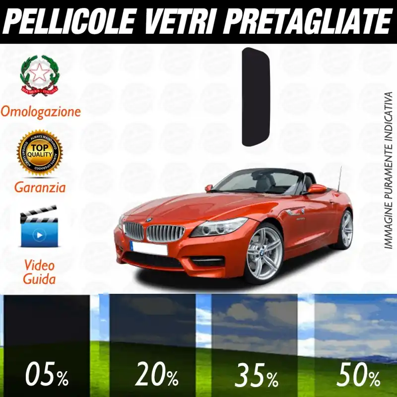 Bmw Z4 Cabrio dal 2002 al 2008 Pellicole Oscuramento Vetri Posteriori Auto Pre Tagliate a Misura Professionale