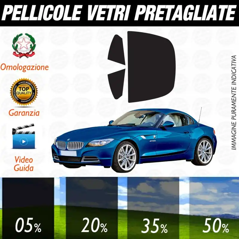 Esclusivo Bmw Z4 Coupè dal 2006 al 2019 Pellicole Oscuramento Vetri Posteriori Auto Pre Tagliate a Misura