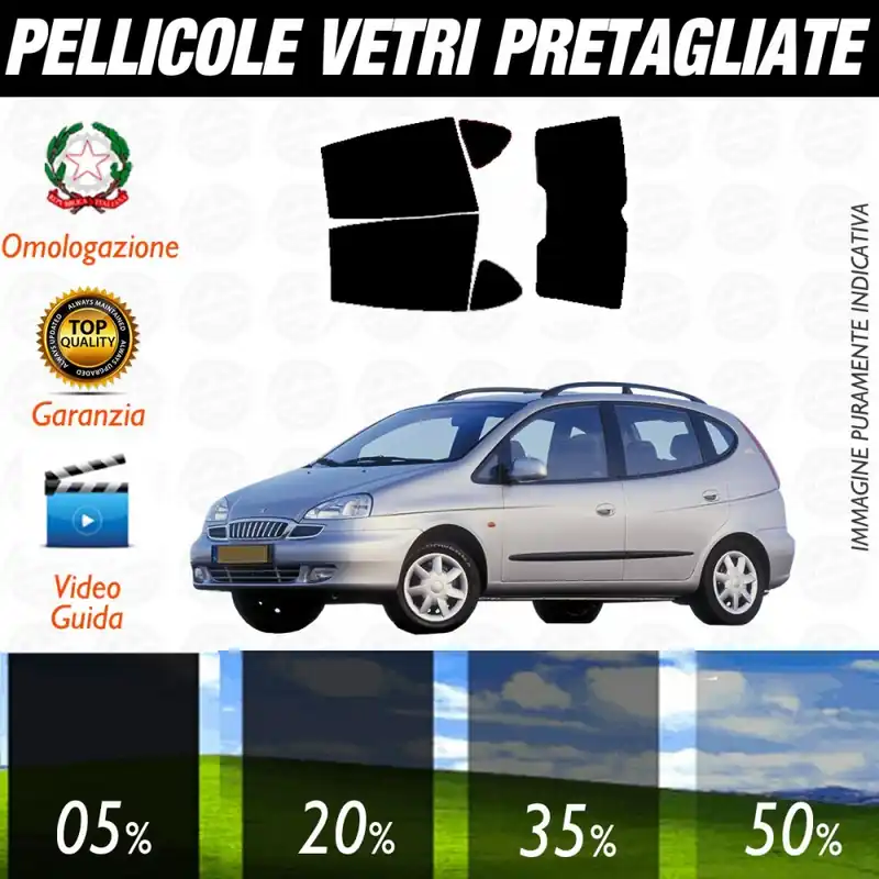 Direttamente Dal Produttore Chevrolet Tacuma dal 2005 ad OGGI Pellicole Oscuramento Vetri Posteriori Auto Pre Tagliate a Misura