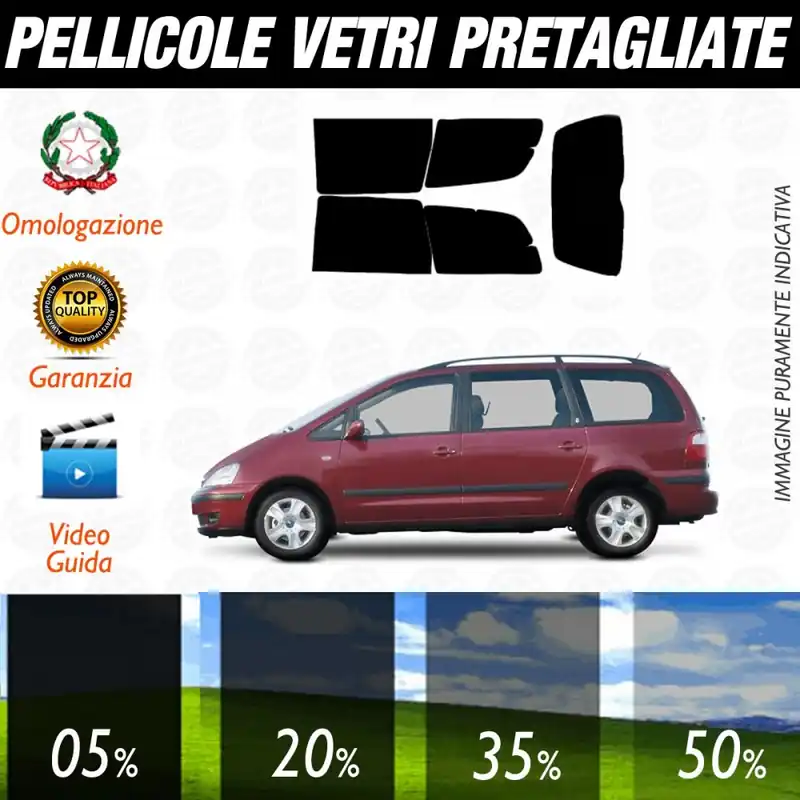 Quantità Limitata Ford Galaxy dal 1996 al 2006 Pellicole Oscuramento Vetri Posteriori Auto Pre Tagliate a Misura