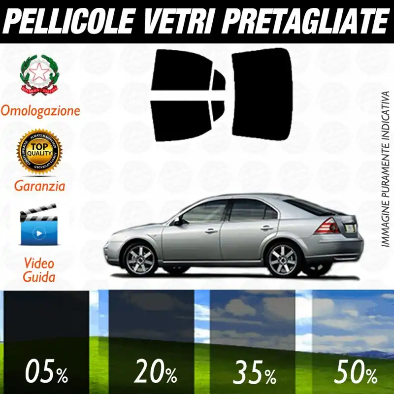Miglior Prezzo Ford Mondeo Berlina 4P dal 2001 al 2006 Pellicole Oscuramento Vetri Posteriori Auto Pre Tagliate a Misura