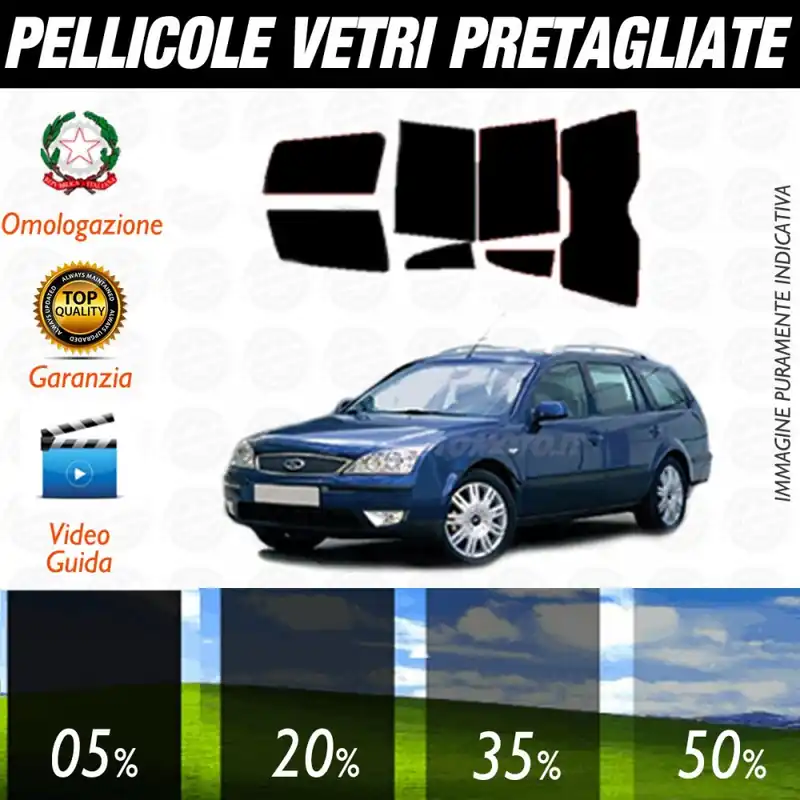 Ford Mondeo Sw del 2005 Pellicole Oscuramento Vetri Posteriori Auto Pre Tagliate a Misura Prezzo Ridotto