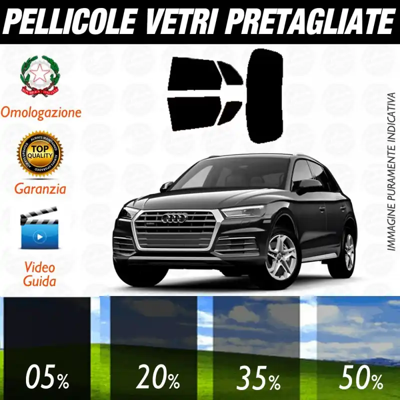 Ultimissimo Modello Audi Q5 dal 2017 ad OGGI Pellicole Oscuramento Vetri Auto Pre Tagliate a Misura
